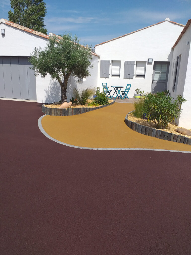 Enrobé coloré - Réalisation Allée, Cour, Parking de Maison