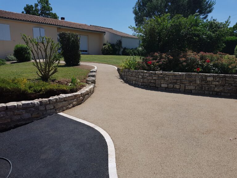 allée - béton poreux beige et noir - Ideallée