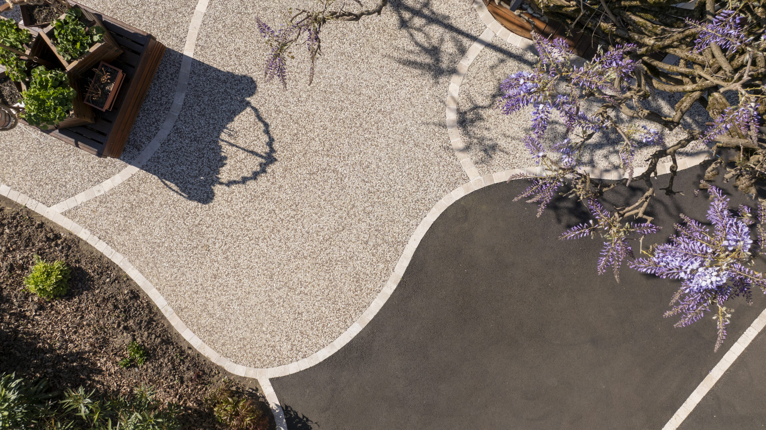 allée - enrobé noir - béton désactivé - pavage - Ideallée 2