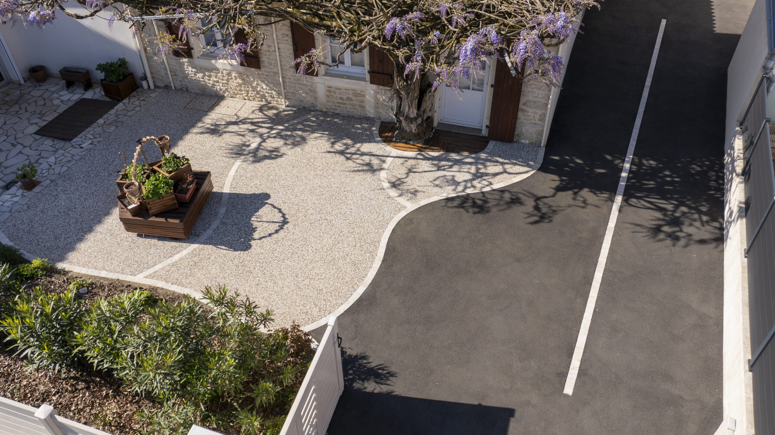 allée - enrobé noir - béton désactivé - pavage - Ideallée 17 10
