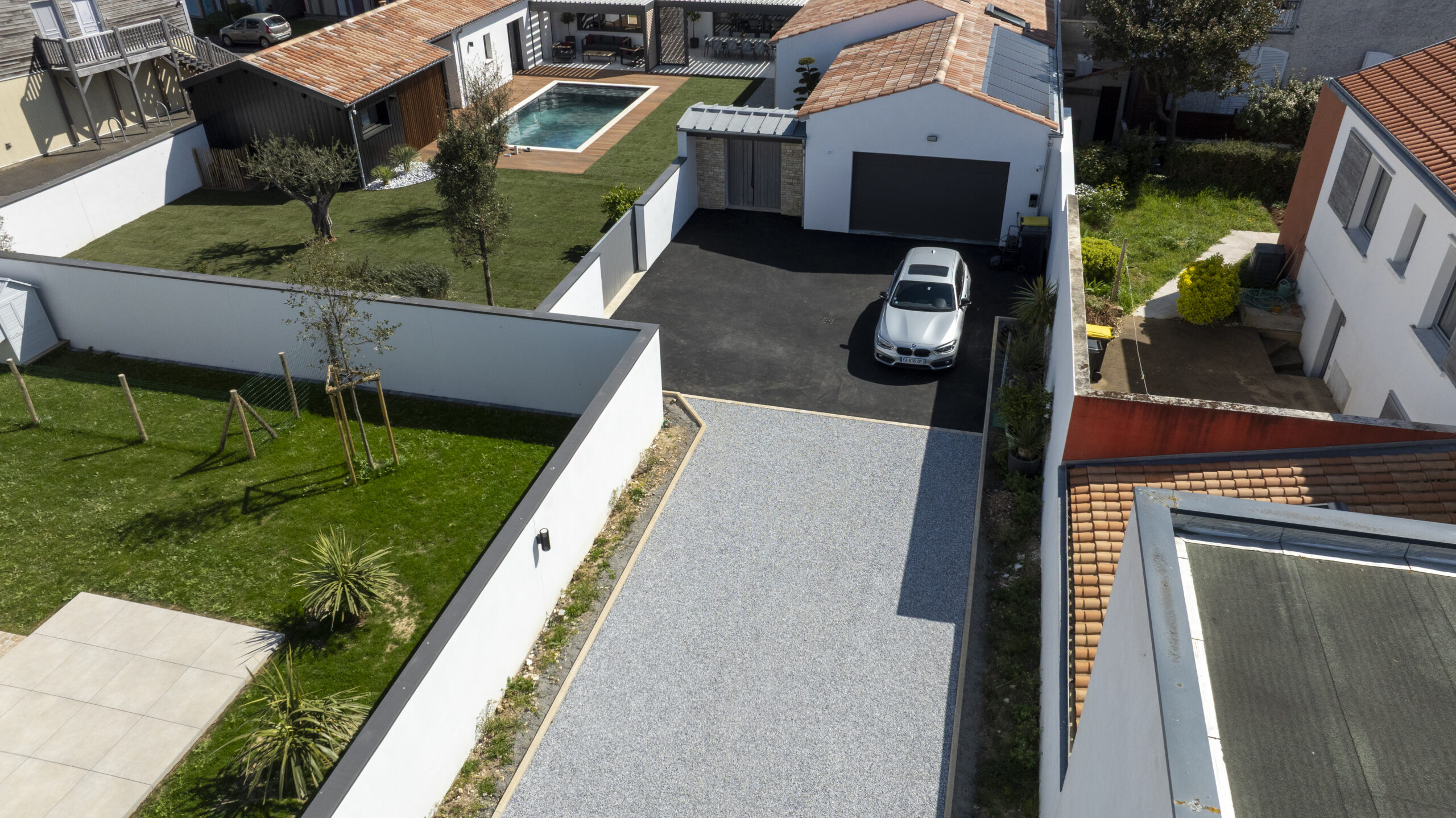 allée - enrobé noir et nigravel - Ideallée