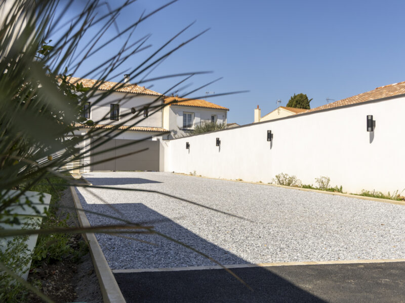 allée - enrobé noir et nidagravel - Ideallée